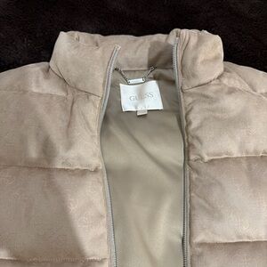 Guess Light Tan Quilted Vest